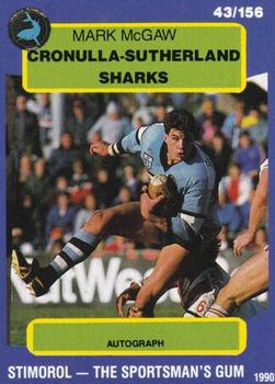 1990 Stimorol NRL #43 Mark McGaw Front